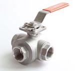 3-way ball valve, ISO mount, 501S