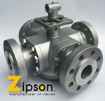 3 way, 4 way high pressure flanged ball valve, ANSI600, 513F