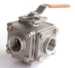 5-way, bottom entry ball valves, 501T, 501F