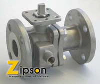 2-pc valve with heating jacket