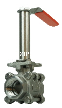ball valve with extended stem for isolation