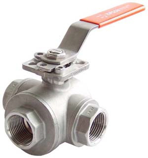 501S, 3-way ball valve, ISO direct mount, compact type