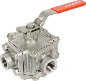 513T, 3000 psi high pressure 3-way ball valve