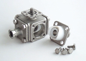 PTFE cavity filler for multi-way ball valves
