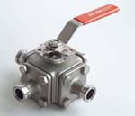 3 way, 4 way sanitary ball valve, 620A