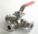 3-way sanitary ball valve, 610A