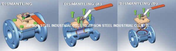 top entry ball valve, easy replacement, 110F